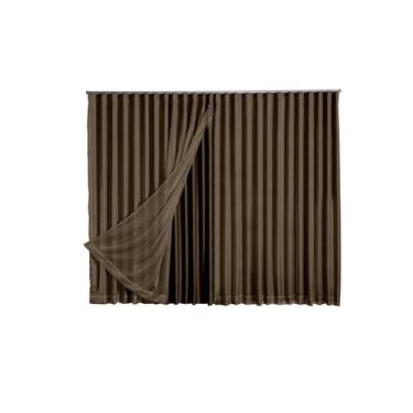 Imagem de Cortina Microfibra Com Voil 6,00x2,30 Para Trilho Duplo - Ludatex, Mar