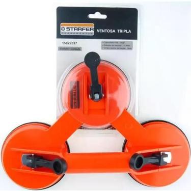 Imagem de Ventosa Tripla Para Vidros, Mármores, Pisos, Metais, Espelhos Starfer