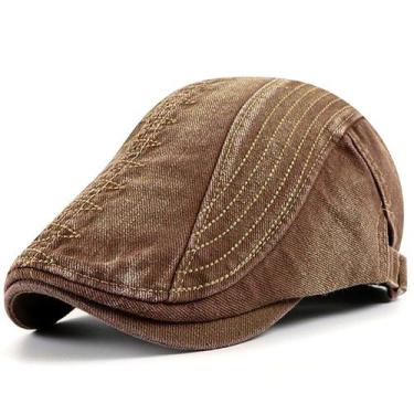 Imagem de Boina Estilosa Britânica Básica de Algodão Lisa Boné Moda Casual Prima