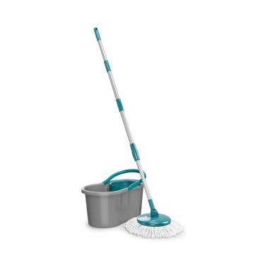 Imagem de Mop Giratório FlashLimp Fit MOP5010 com Balde, Cabo Telescópico e Refil