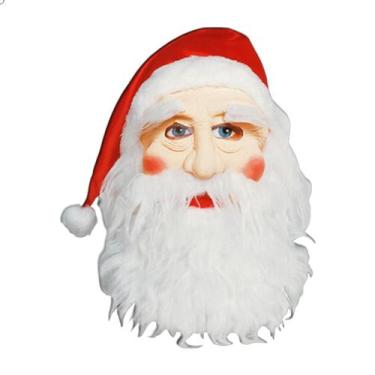Imagem de Máscara Papai Noel Latex Rosto Inteiro Com Gorro e Barba Natal Fantasi