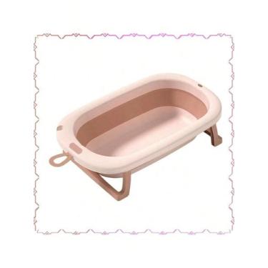 Imagem de Banheira Retrátil Bebê Silicone Segurança Conforto Praticidade Banho -