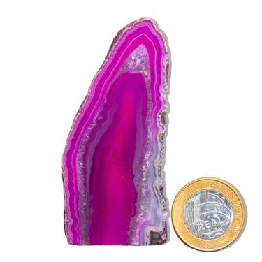 Imagem de 01 Geodo de Ágata Rosa 100 a 150g 7 a 12cm Classe B - Varejo