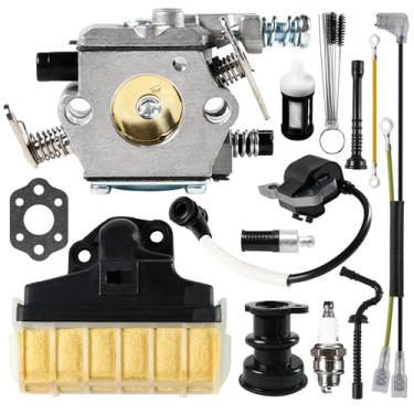 Imagem de Carburador compatível com Stihl MS210 MS230 MS250 021 023 025 com 1123 160 1650 bobina de ignição de filtro de ar linha de combustível motosserra substituição de carburador Walbro WT286