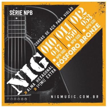 Imagem de Encordoamento Violão Aço Nig 011 Fosforo Bronze NPB520