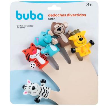 Imagem de Dedoches Divertidos Safari Animais Infantil Bebê Brinquedo Buba Criança
