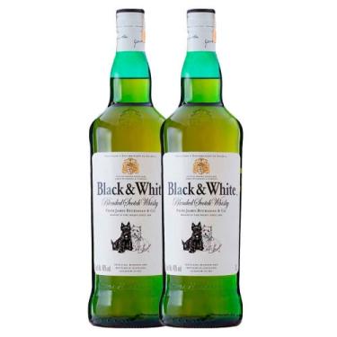 Imagem de Whisky Black e White 1L 2 Unidades