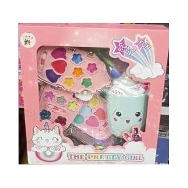 Imagem de Kit infantil de maquiagem das crianças caixa de presente de maquiagem da menina.