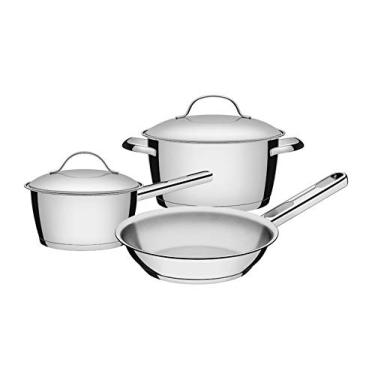 Imagem de JOGO DE PANELAS ACO INOX COM FUNDO TRIPLO 3 PC TRAMONTINA