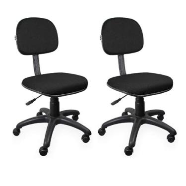 Imagem de Kit 2 Cadeiras Secretária Jserrano Preto – Conforto e Mobilidade para Escritório, Sala de Reunião ou Uso Doméstico - Escritex