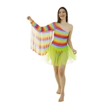 Imagem de Fantasia Carnaval Pop Pop It Feminina Adulta Body com Saia