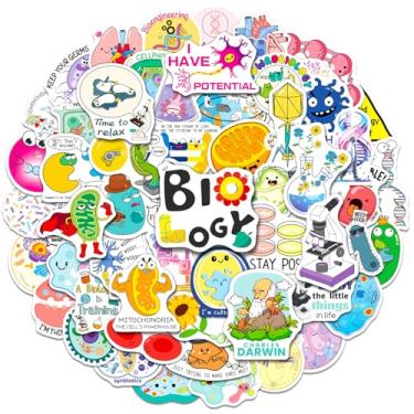 Imagem de YTSQLER 200 adesivos de biologia, adesivos de vinil de biologia para crianças, adolescentes, professores, estudantes, adultos, decalques de microbiologia biológica para garrafa de água de laboratório