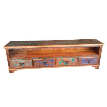 Imagem de Rack Em Madeira De Demolição Com Tinta 200x60cm Sudeste Rústico