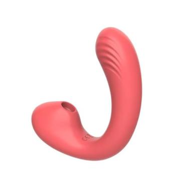 Imagem de Vibrador Ponto G 7 Modos De Vibração E 7 Modos De Pulsação Dupla Estimulação Anatômico e Discreto [VERMELHO]