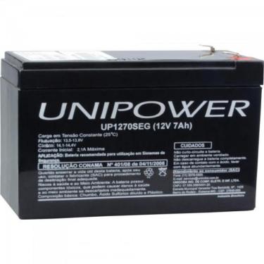 Imagem de Bateria Estacionária Selada 12V/7Ah Vrla Up1270Seg Unipower