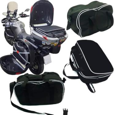 Imagem de Kit com 3 Bolsas Para Moto Mala Baú Givi 2 Lateral de 41 L E 1 Superior Central de 56 L