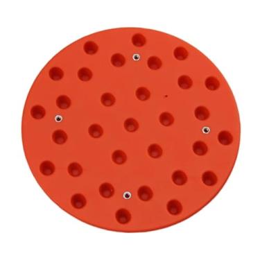 Imagem de Esquirla Substituição de assento de banco, assento de cadeira redonda, banco confortável e fácil de usar para quarto, escritório, dormitório escolar, Laranja 30cm