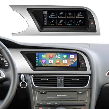 Imagem de NINETOM Receptor de rádio veicular com tela sensível ao toque de 22,6 cm sem fio CarPlay Android compatível com Audi A4 com sistema 3G MMI+ (2009-2015), compatível com Mirrorlink, câmera, navegação