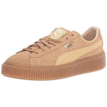 Imagem de PUMA Tênis feminino de camurça com plataforma, Aveia - Whisper Branco, 9
