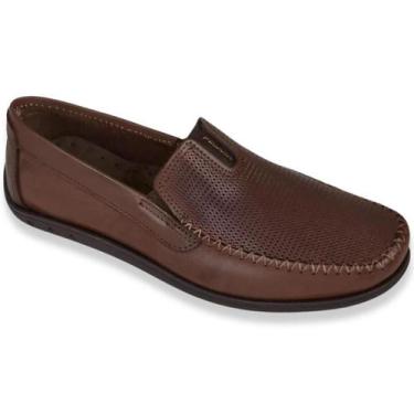 Imagem de Mocassim Couro Pegada 141605 Masculino - Marrom, 39