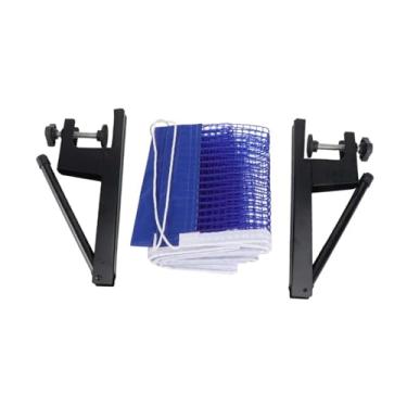 Imagem de simhoa Equipamento de rede de tênis de mesa para prática de tênis de mesa, resistente e fácil de configurar, conjunto de suporte para rede de malha de