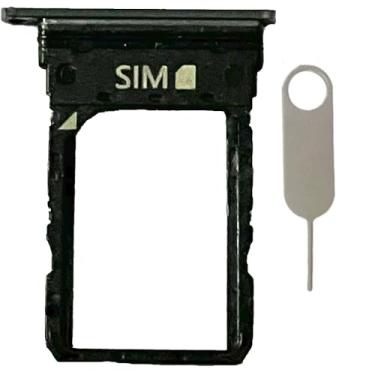 Imagem de Substituição do suporte da bandeja do cartão SIM para Motorola Moto Razr 40 Ultra/Razr Plus 2023 XT2321 Incl pino ejetor de cartão (preto)