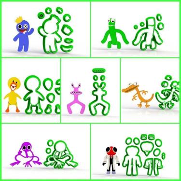 Imagem de Cortador Kit Roblox Rainbow Friends 7 Modelos Modulares Tamanho 7 Cm