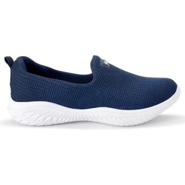 Imagem de Sapatilha Feminina Ortopédica Sem Cadarço Slip On Calce Fácil Leve Confortável Original (Marinho, BR, Adulto, Numérico, 38)