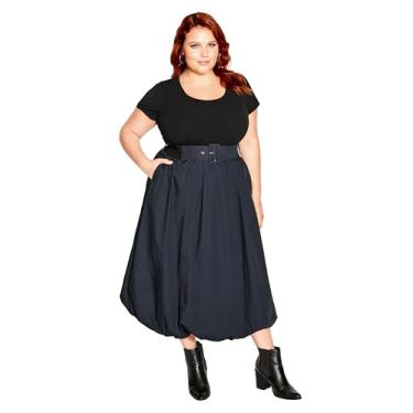 Imagem de City Chic Women's Apparel Vestido feminino City Chic Plus Size Paris Days, Azul-marinho/preto, 21 Plus Size