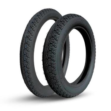 Imagem de Kit Pneus 110/90-17 e 90/90-19 para Motos Aro 17 e 19 - Import Black