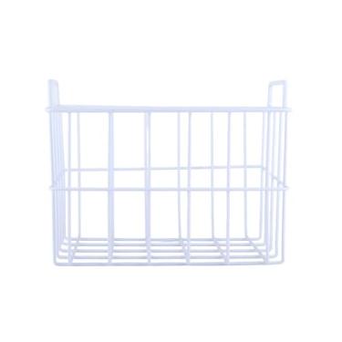 Imagem de Cesta De Geladeira Congelador Cesta De Armazenamento De Arame De Metal De Grande Capacidade Organizador De Geladeira Multipurpose Bin para Cozinha Banheiro Congelador Fio De Aço (200mm/7.87in)