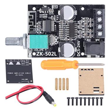 Imagem de Estink ZK-502L Placa de Amplificador de Áudio Estéreo 5.0, Módulo de Amplificador de Potência Digital Dual Channel Com Capa Protetora de Acrílico para Equipamentos de Amplificação de