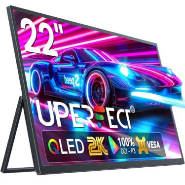 Imagem de Monitor Portátil UPERFECT, 22 Polegadas, 2K QHD, IPS HDR, Suporte Ajustável 180°, USB-C HDMI, FreeSync