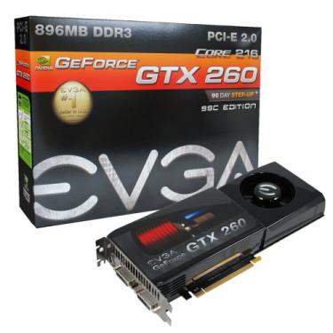 Imagem de EVGA Placa de vídeo 896-P3-1258-AR GeForce GTX260 Core 216 SSC Edition 896MB DDR3 PCI-Express 2.0