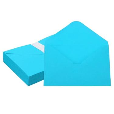 Imagem de PATIKIL Envelopes de convite de 15 x 10 cm, 50 unidades, envelopes para cartões comemorativos A6, envelopes com aba em V, capas para cartões para correspondência, casamento, aniversário, formatura