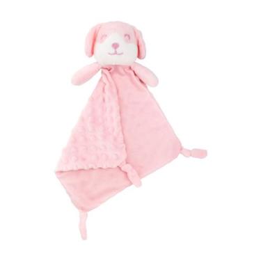 Imagem de Naninha Bebê Textura Cachorro Rosa Pimpolho