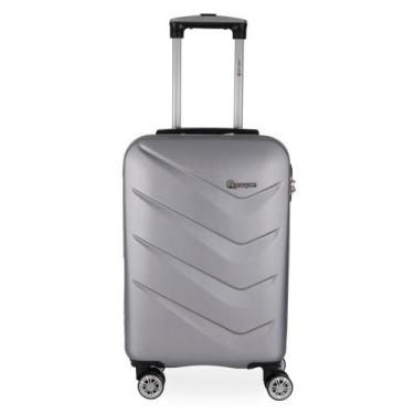 Imagem de Mala De Bordo Abs Gosuper Oslo Cadeado Integrado Rodas Giro 360 Prata 