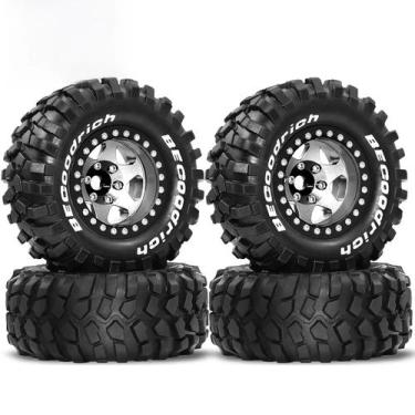 Imagem de Rodas De Borracha Beadlock De 1.9 Polegadas Para 110 RC Crawler Traxxa