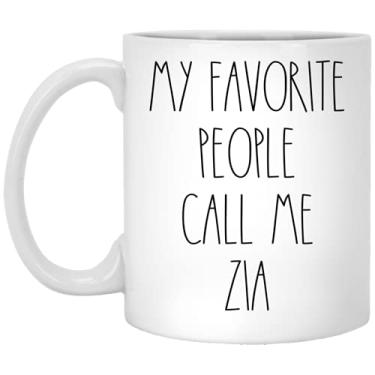 Imagem de Caneca de café Zia - My Favorite People Call Me Zia, inspiração Zia Rae Dunn, estilo Rae Dunn, aniversário - Feliz Natal - Dia das Mães, Xícara de café Zia 325 ml