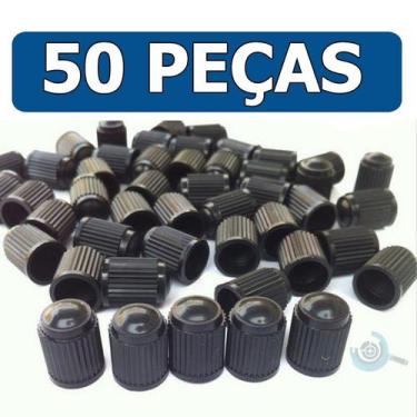 Imagem de Tampa Válvula Bico Pneu Preto Carro Moto Plástico 50 Pçs - TOP RUBBER
