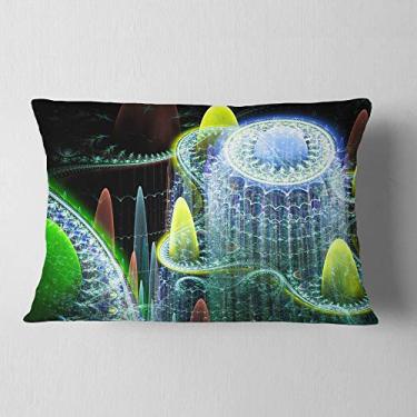 Imagem de Design World of Infinite Fractal Universe, Sala de estar Lombar, Sofá, Almofada de Alta Qualidade + Capa de Almofada Impressa em ambos os lados 30 x 50 cm