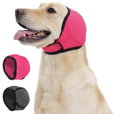 Imagem de Moletom com capuz calmante para cães, silencioso, protetor de ruído, alívio da ansiedade, protetores de ouvido para cães, touca de natação, secagem por sopro, faixa de cabeça para hematoma de ouvido