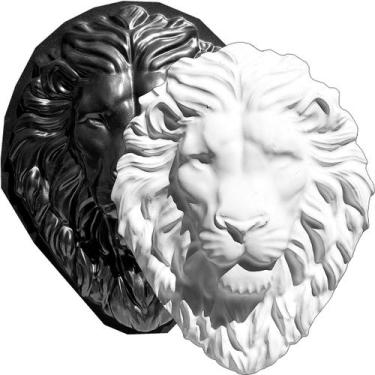 Imagem de Forma 3d Cabeça Leão De Judá Abs Concreto Gesso 33x26cm - Xmoldes Form