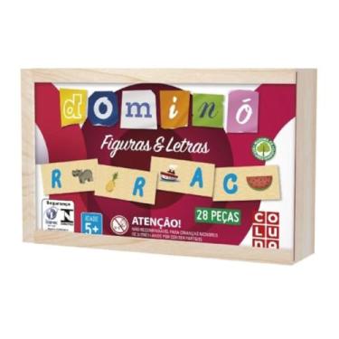 Imagem de Dominó em Madeira, Coluna, Figuras E Letras