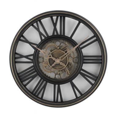 Imagem de Relógio Parede Vintage Decorativo Rústico Números Romanos 30cm Estilo Madeira Casa Sala Escritório