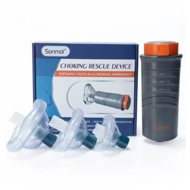 Imagem de Dispositivo de resgate anti-asfixia de primeiros socorros automático para adultos e crianças com 3 tamanhos diferentes máscaras kit de emergência de assistência para vias aéreas em casa