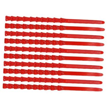 Imagem de Bothyi 100 peças numeradas faixas de perna de frango etiquetas de frango cor brilhante versáteis reutilizáveis ​​anéis de pé de aves para pombos patos, Vermelho