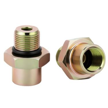 Imagem de Kit de conector de tubo de óleo do refrigerador de transmissão compatível com Ford F-250 F-350 F-450 F-550 Super Duty 6.8L e 7.3L 1999-2004 (Rosca 5/8-18UNF)