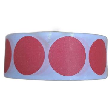 Imagem de Etiqueta Adesiva Bolinha Colorida Vermelho 25Mm 2,5 Cm Rolo