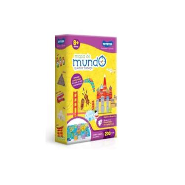 Imagem de QUEBRA CABEÇA MAPA DO MUNDO - HISTÓRIA E GEOGRAFIA 200 PEÇAS